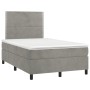 Cama box spring con colchón terciopelo gris claro 120x200 cm de vidaXL, Camas y somieres - Ref: Foro24-3142953, Precio: 413,0...