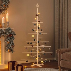 Árbol de Navidad de madera de adorno madera maciza pino 180 cm en Decoración Festiva y Estacional | Comprar online en Foru.es