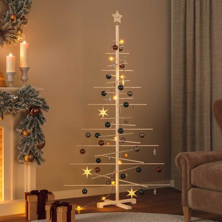 Árbol de Navidad de madera de adorno madera maciza pino 180 cm en Decoración Festiva y Estacional | Comprar online en Foru.es