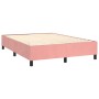 Cama box spring con colchón terciopelo rosa 140x200 cm de vidaXL, Camas y somieres - Ref: Foro24-3142910, Precio: 492,71 €, D...