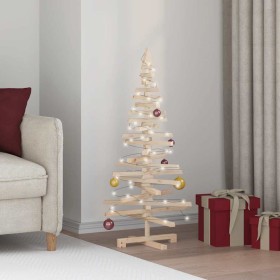 Árbol de Navidad de madera de adorno madera maciza pino 120 cm en Decoración Festiva y Estacional | Comprar online en Foru.es