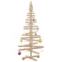 Árbol de Navidad de madera de adorno madera maciza pino 120 cm en Decoración Festiva y Estacional | Comprar online en Foru.es