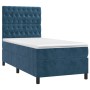 Cama box spring con colchón terciopelo azul oscuro 90x190 cm de vidaXL, Camas y somieres - Ref: Foro24-3143179, Precio: 359,2...