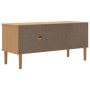 Mueble de TV SENJA aspecto ratán madera pino marrón 106x40x49cm en Muebles TV | Comprar online en Foru.es