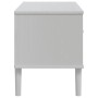 Mueble de TV SENJA aspecto ratán madera pino blanco 106x40x49cm en Muebles TV | Comprar online en Foru.es