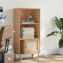 Estantería SENJA aspecto ratán madera pino marrón 60x35x130 cm en Librerías y estanterías | Comprar online en Foru.es