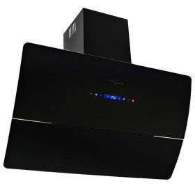 Campana extractora de pared acero inox negra 756 m³/h 90 cm de vidaXL, Extractores - Ref: Foro24-50705, Precio: 333,29 €, Des...
