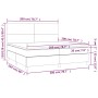 Cama box spring con colchón terciopelo azul oscuro 200x200 cm de vidaXL, Camas y somieres - Ref: Foro24-3142927, Precio: 660,...