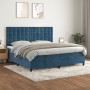 Cama box spring con colchón terciopelo azul oscuro 200x200 cm de vidaXL, Camas y somieres - Ref: Foro24-3143287, Precio: 671,...