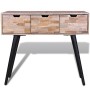 Mesa consola con 3 cajones de madera de teca reciclada de vidaXL, Mesas auxiliares - Ref: Foro24-241709, Precio: 115,89 €, De...