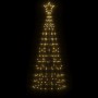 Árbol de Navidad LED con estacas 220 LEDs blanco cálido 180 cm en Decoración Festiva y Estacional | Comprar online en Foru.es