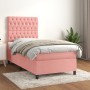 Cama box spring con colchón terciopelo rosa 90x200 cm de vidaXL, Camas y somieres - Ref: Foro24-3143186, Precio: 336,60 €, De...