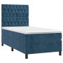 Cama box spring con colchón terciopelo azul oscuro 90x200 cm de vidaXL, Camas y somieres - Ref: Foro24-3143185, Precio: 377,0...
