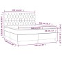 Cama box spring con colchón terciopelo gris claro 160x200 cm de vidaXL, Camas y somieres - Ref: Foro24-3143211, Precio: 556,2...