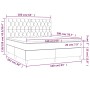 Cama box spring con colchón terciopelo azul oscuro 160x200 cm de vidaXL, Camas y somieres - Ref: Foro24-3143215, Precio: 571,...