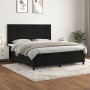 Cama box spring con colchón terciopelo negro 180x200 cm de vidaXL, Camas y somieres - Ref: Foro24-3143159, Precio: 594,79 €, ...