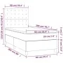Box spring bed with black velvet mattress 90x200 cm by vidaXL, Beds and slatted bases - Ref: Foro24-3143243, Price: 318,34 €,...