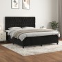Cama box spring con colchón terciopelo negro 180x200 cm de vidaXL, Camas y somieres - Ref: Foro24-3143219, Precio: 638,76 €, ...