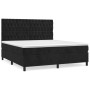 Cama box spring con colchón terciopelo negro 180x200 cm de vidaXL, Camas y somieres - Ref: Foro24-3143219, Precio: 638,76 €, ...