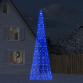 Árbol de Navidad en asta de bandera 1534 LED azul 500 cm en Decoración Festiva y Estacional | Comprar online en Foru.es