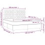 Cama box spring con colchón terciopelo azul oscuro 180x200 cm de vidaXL, Camas y somieres - Ref: Foro24-3143221, Precio: 699,...