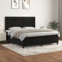 Cama box spring con colchón terciopelo negro 180x200 cm de vidaXL, Camas y somieres - Ref: Foro24-3143279, Precio: 589,86 €, ...