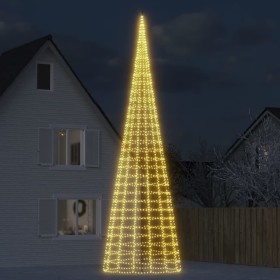 Árbol de Navidad en asta bandera 3000 LED blanco cálido 800 cm en Decoración Festiva y Estacional | Comprar online en Foru.es