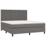 Boxspringbett mit grauer Kunstledermatratze 180x200 cm von vidaXL, Betten und Lattenroste - Ref: Foro24-3142861, Preis: 640,4...