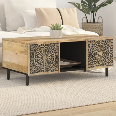 Mesa de centro de madera maciza mango 100x54x40 cm en Mesas de centro | Comprar online en Foru.es