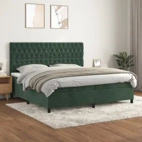 Boxspringbett mit dunkelgrüner Samtmatratze 200x200 cm von vidaXL, Betten und Lattenroste - Ref: Foro24-3143226, Preis: 738,4...
