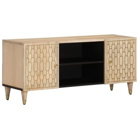 Mueble de TV madera maciza de mango 105x33x46 cm en Muebles TV | Comprar online en Foru.es