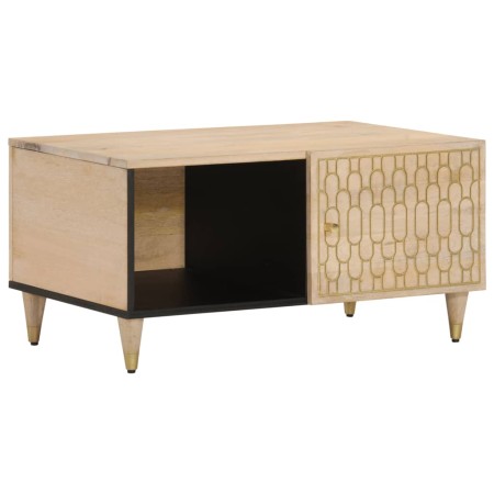 Mesa de centro de madera maciza de mango 80x50x40 cm en Mesas de centro | Comprar online en Foru.es