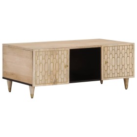 Mesa de centro de madera maciza mango 100x54x40 cm en Mesas de centro | Comprar online en Foru.es
