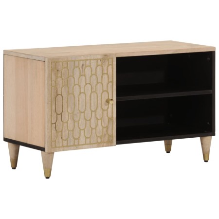 Mueble de TV madera maciza de mango 80x31x46 cm en Muebles TV | Comprar online en Foru.es