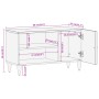 Mueble de TV madera maciza de mango 80x31x46 cm en Muebles TV | Comprar online en Foru.es