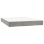 Box spring bed with light gray velvet mattress 140x190 cm by vidaXL, Beds and slatted bases - Ref: Foro24-3143079, Price: 509...
