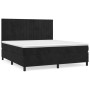Cama box spring con colchón terciopelo negro 160x200 cm de vidaXL, Camas y somieres - Ref: Foro24-3143153, Precio: 567,55 €, ...