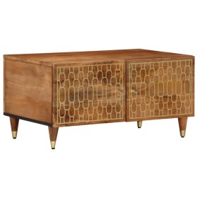 Mesa de centro de madera maciza de mango 80x50x40 cm en Mesas de centro | Comprar online en Foru.es