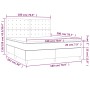 Cama box spring con colchón terciopelo gris claro 180x200 cm de vidaXL, Camas y somieres - Ref: Foro24-3143277, Precio: 582,5...