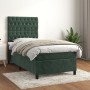 Cama box spring con colchón terciopelo verde oscuro 100x200 cm de vidaXL, Camas y somieres - Ref: Foro24-3143190, Precio: 372...