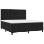 Cama box spring con colchón terciopelo negro 160x200 cm de vidaXL, Camas y somieres - Ref: Foro24-3143213, Precio: 597,45 €, ...