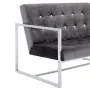Sofá 2 plazas con reposabrazos cromado y terciopelo gris oscuro de vidaXL, Sofás - Ref: Foro24-282165, Precio: 206,69 €, Desc...