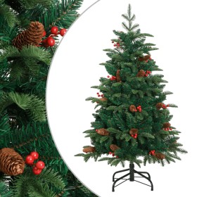 Árbol de Navidad artificial con piñas y bayas 120 cm en Decoración Festiva y Estacional | Comprar online en Foru.es