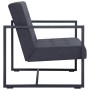Sofá de 2 plazas con reposabrazos acero y tela gris oscuro de vidaXL, Sofás - Ref: Foro24-282162, Precio: 184,68 €, Descuento: %