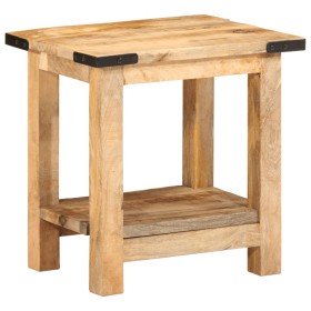 Mesa auxiliar madera maciza de mango rugosa 40x30x40 cm en Mesas auxiliares | Comprar online en Foru.es