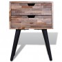 Mesita de noche con 2 cajones madera de teca reciclada de vidaXL, Mesitas de noche - Ref: Foro24-241711, Precio: 96,70 €, Des...