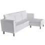 3 seater sectional sofa white artificial leather by vidaXL, Sofas - Ref: Foro24-241980, Price: 566,84 €, Discount: %