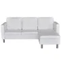 Sofá seccional 3 plazas cuero artificial blanco de vidaXL, Sofás - Ref: Foro24-241980, Precio: 566,84 €, Descuento: %