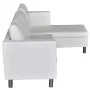 Sofá seccional 3 plazas cuero artificial blanco de vidaXL, Sofás - Ref: Foro24-241980, Precio: 566,84 €, Descuento: %