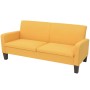 Sofá de 3 plazas 180x65x76 cm amarillo de vidaXL, Sofás - Ref: Foro24-244713, Precio: 312,02 €, Descuento: %